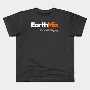 Earthmix Shipping White and Orange Kids T-Shirt